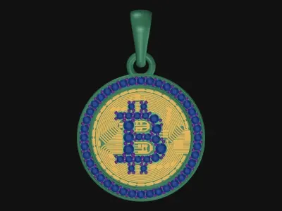 Bitcoin Pendant - 221001 3D print model