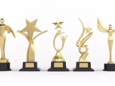 Trophy Cup Collection 3D model 14