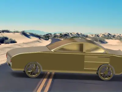 Drag car Free 3D model