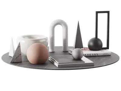 living geometric figure decor set 00 3D model