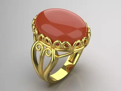 Gold Ring a Symbol of Ancient Power and Glory gr0149 3D print model