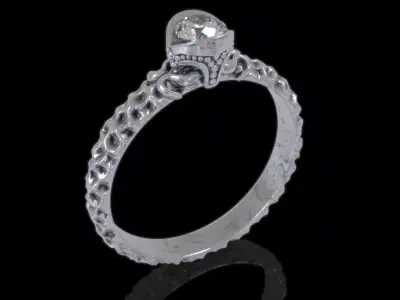 Stylish Ring 3D print model