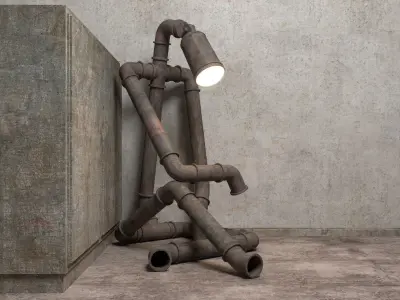 Sad Robot Lamp 3D model