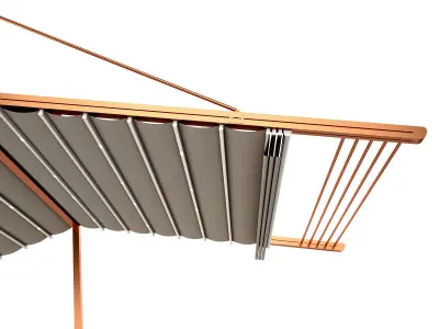 Motorized Pergola 3a copper satin polished 3D model