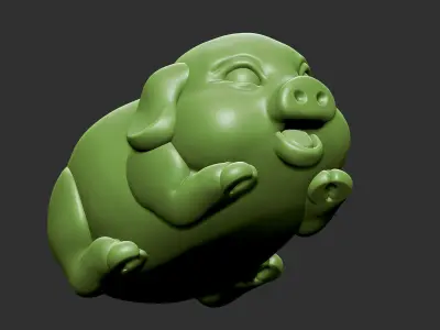baby pig 3D print model