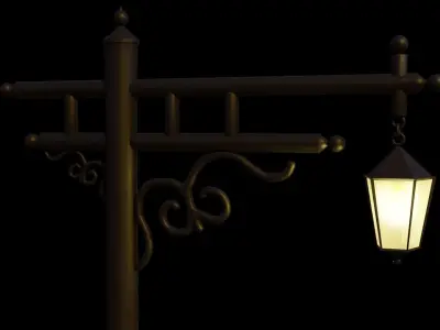 Street Lamp Free low-poly 3D model