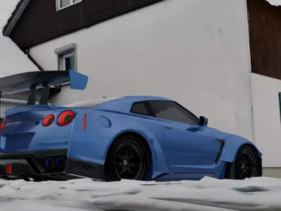 GTR-R35 Low-poly 3D model