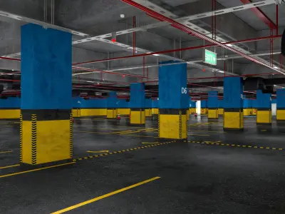 Car Underground Parking 3D model