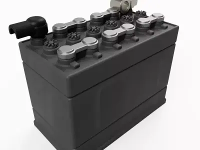 3d printable vintage car battery 3D print model