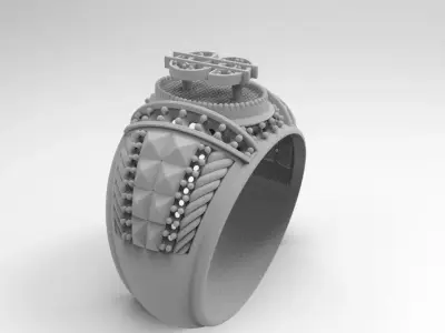 anillo signo pesos  3D print model