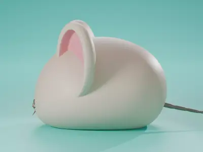 Cute Mouse 3D Model Desk Decoration Free 3D print model