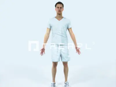 Virtue M Animated Rigged Sports Man Low-poly 3D model