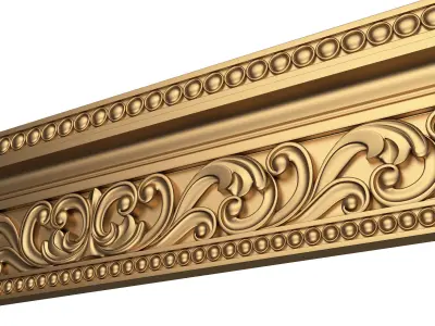 Cornice Decoration Molding 013 Low-poly 3D model