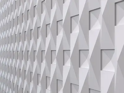 3d Panel tiled wall with triangles Low-poly 3D model