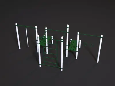 Workout 6 playground set 3D model