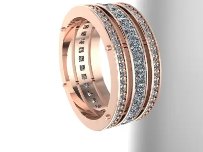 Ring with stones  Printing Model 3D print model 3D print model 3D print model