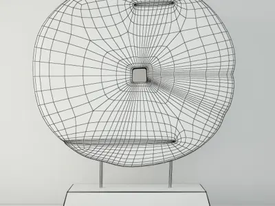 Chinese Elm Cart Wheel on Stand 3D model