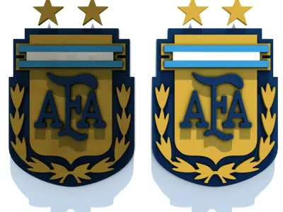 Argentina Football Crest 3D model