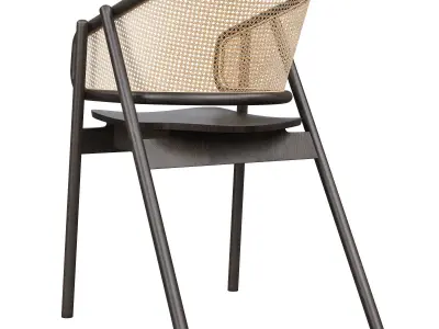 Cane Armchair 3d model Low-poly 3D model