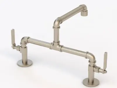 Elevated Widespread Faucet By Watermark Design 3D model
