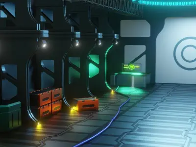 Sci-Fi Engineering Lab 3D model