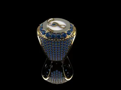 musical ring 3D print model