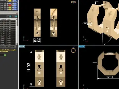 Women Earrings 3D print model