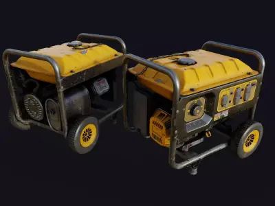 Electric Generator Low-poly 3D model