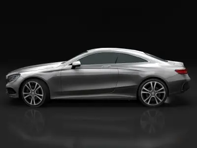 Mercedes-Benz S-Class Coupe 2015 Low-poly 3D model