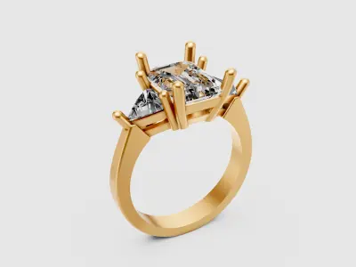 Woman Luxury Ring 3D print model