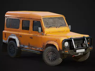 Land Rover Defender Game-ready model Low-poly 3D model