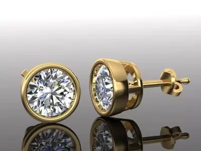 Women Diamond Earrings 3D print model