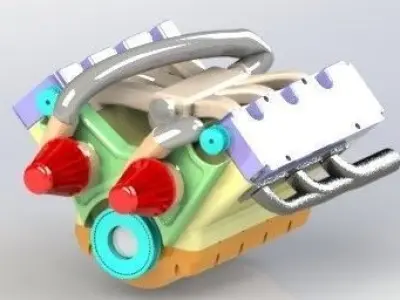 V6 ENGINE 3D model
