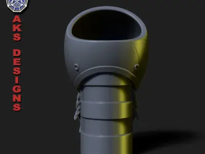 Biker skull version 6 Penholder and flowerpot 3D print model