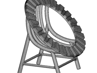 Plastic Toddler Chair Toy 3D model