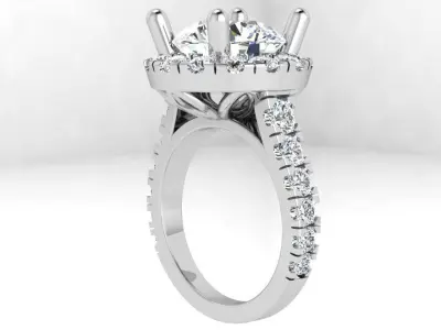 Round Halo Ring 4362 3D print model purchase