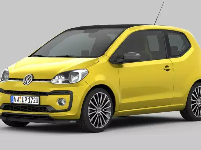 Volkswagen Up 2017 detailed interior 3D model