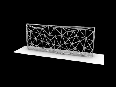 Triangulated Wall random points v8 3D model