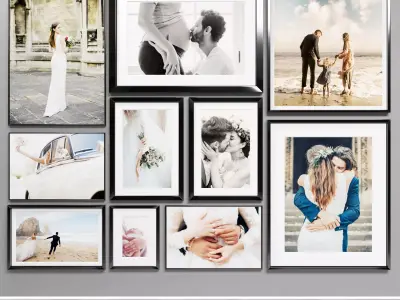 Ten photo frame 01 Low-poly 3D model