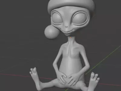 Christmas Alien Figurine 3D print model