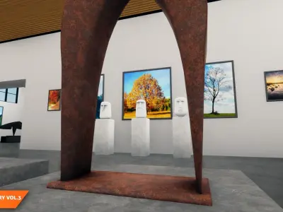 Art gallery Vol3 - exhibition hall 3D model