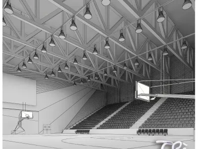 BASKETBALL PAVILION 3 3D model
