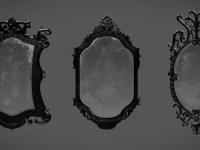 Evil Mirrors Low-poly 3D model