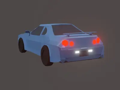 LowPoly Nissan Skyline Low-poly 3D model