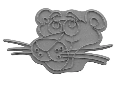 Pink Panther Neon Sign 3D model