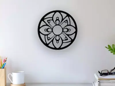 Flower Wall Art 3D print model 10