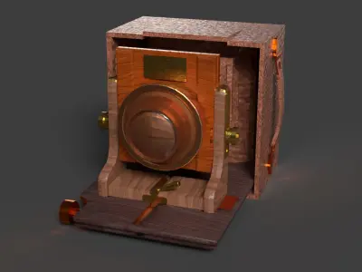 Chinese antique camera   Low-poly 3D model