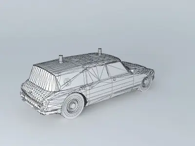 DS Citroen  break ambulance Free 3D model