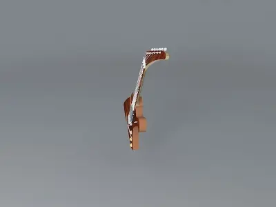 Hybrid Explorer guitar Free 3D model