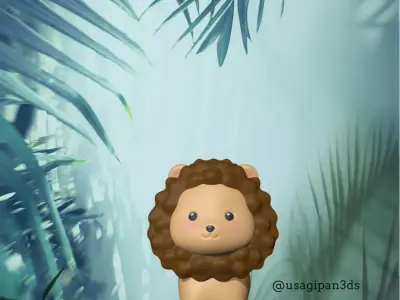 A cute Lion for decoration and play 3D print model